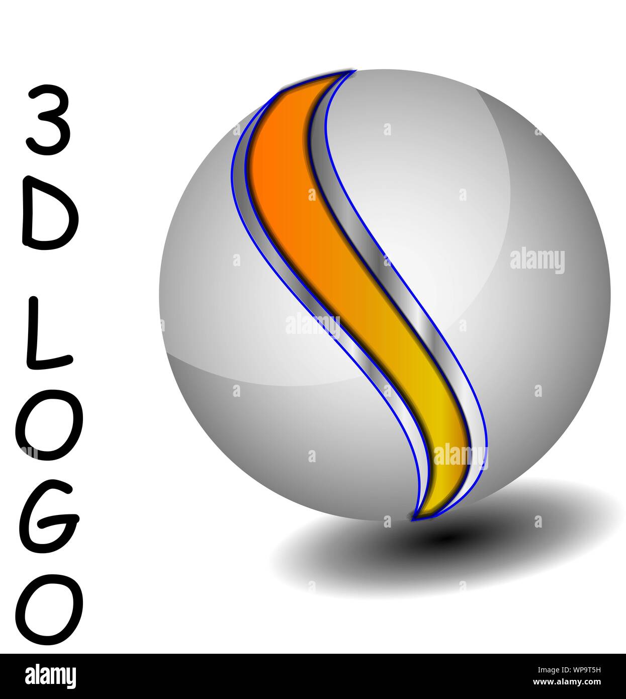 Abstract 3D sfera logo design Foto Stock
