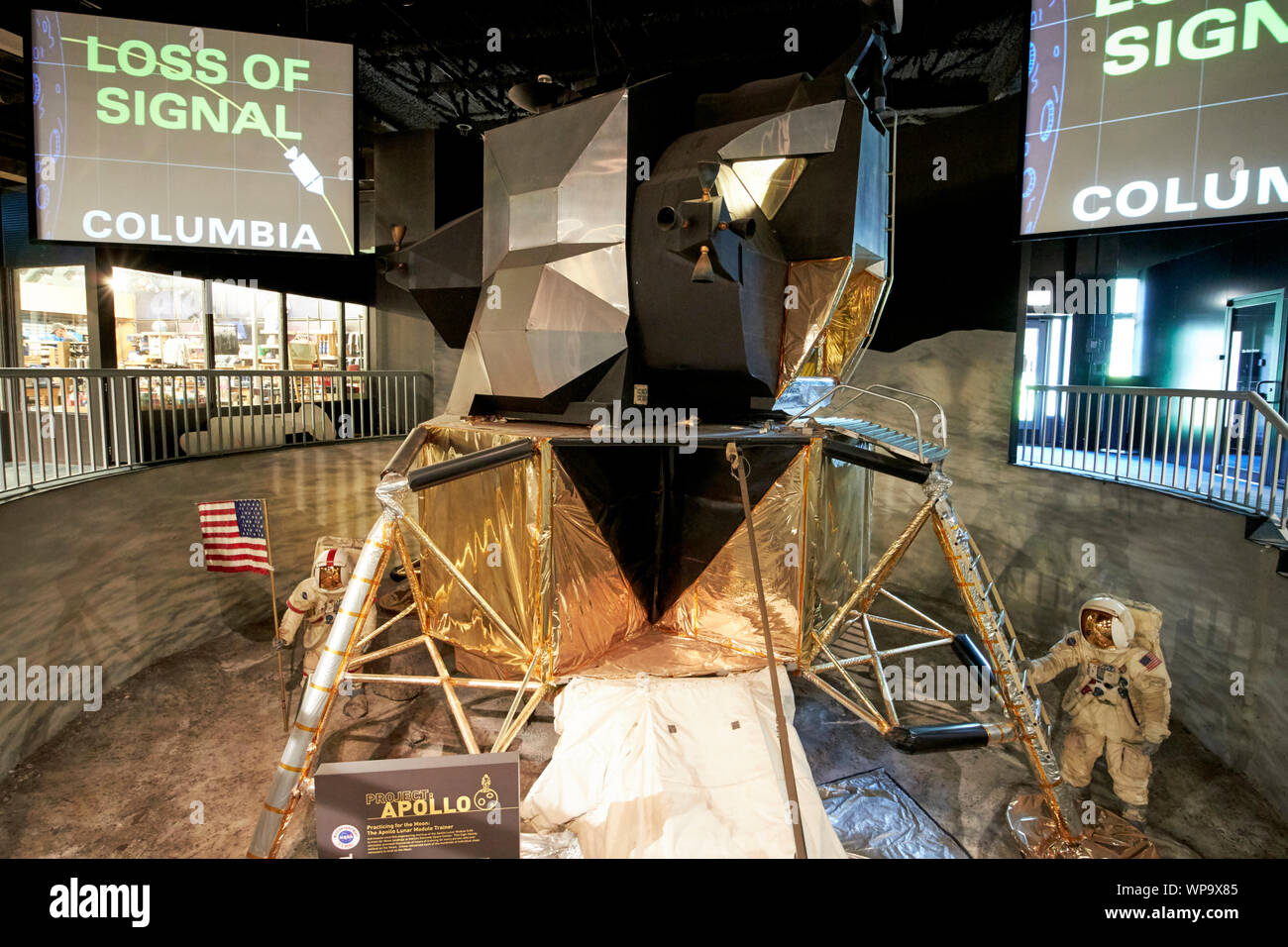 Henry Crown space center progetto Apollo lunar modulo display di formazione presentano il museo della scienza e dell'industria di Chicago, Illinois, Stati Uniti d'America Foto Stock