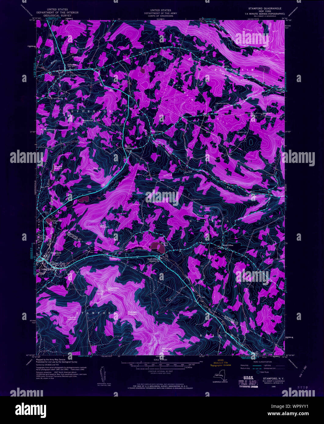 Mappa di stamford new york immagini e fotografie stock ad alta