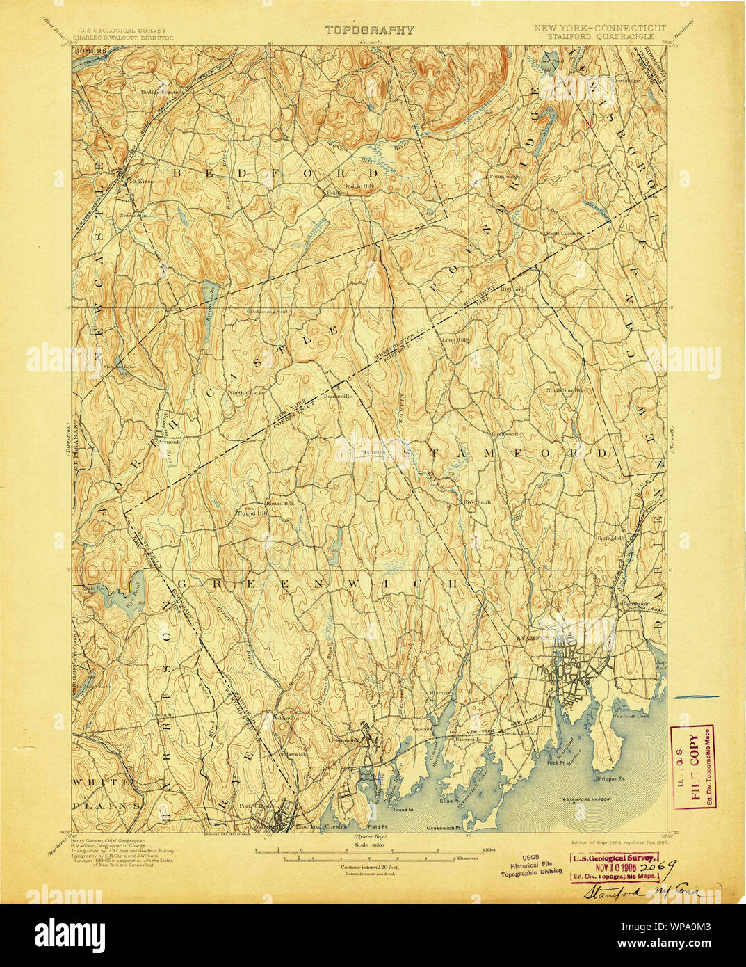 Mappa di stamford new york immagini e fotografie stock ad alta