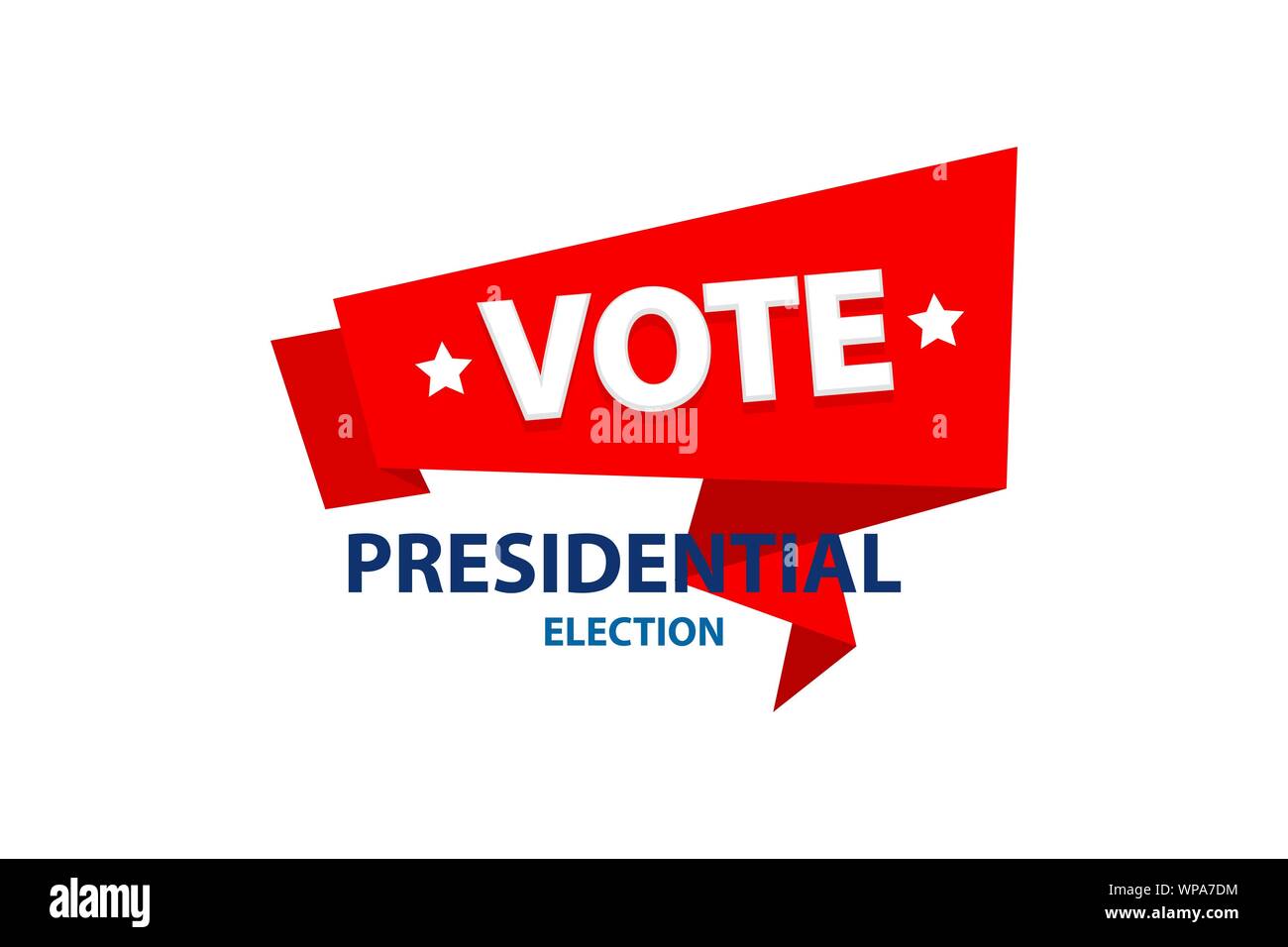 2020 Voto negli Stati Uniti il presidente americano banner Illustrazione Vettoriale