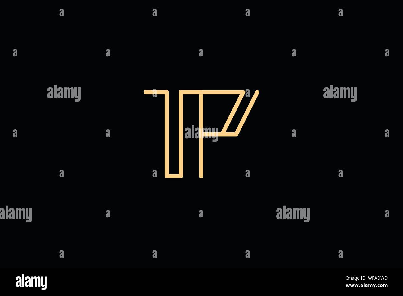 Creative Innovative lettera iniziale logo TP PT. Il minimo del monogramma di lusso. Professionale di progettazione iniziale. Premium Business tipografico. Simbolo alfabeto. Illustrazione Vettoriale