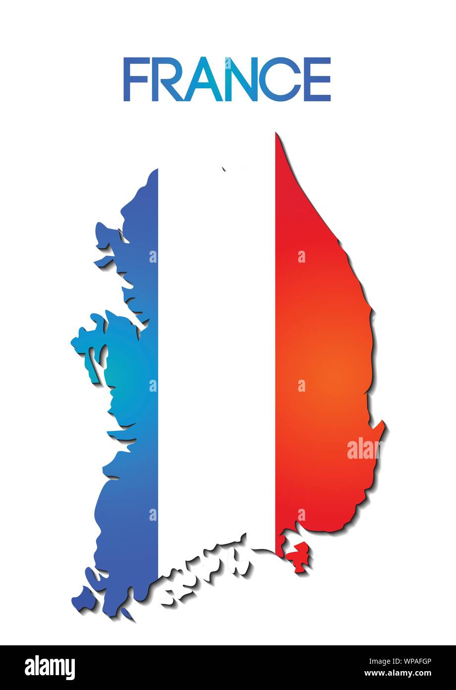 Bandiera nazionale colore nella mappa design gradiente Illustrazione Vettoriale