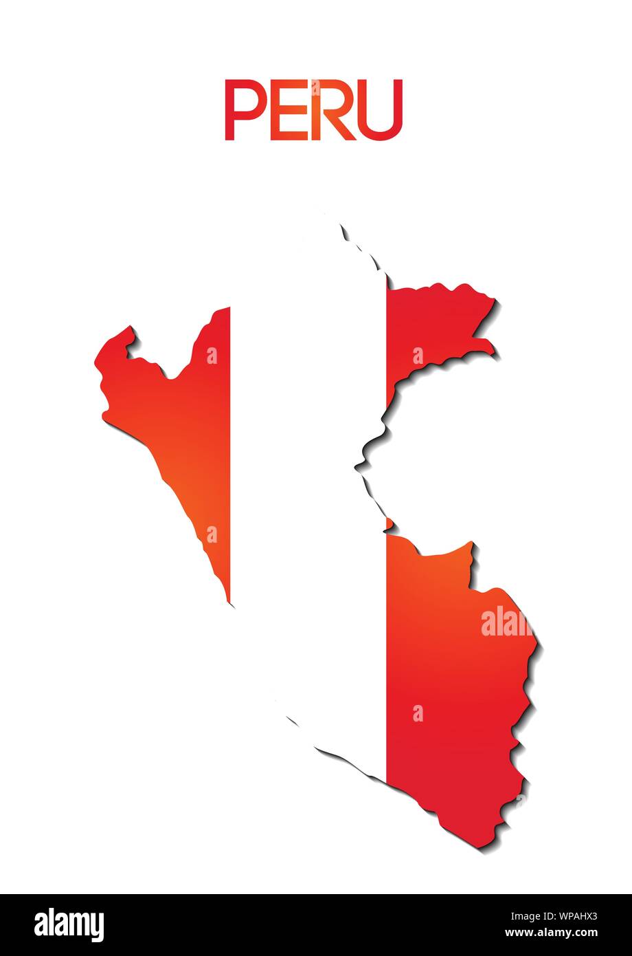 Bandiera nazionale colore nella mappa design gradiente Illustrazione Vettoriale