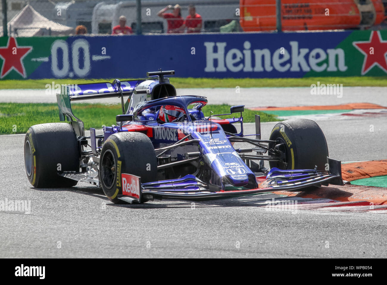 Monza (MB), Italia, 08 settembre 2019, il russo Daniil Kvyat (RUS) SCUDERIA TORO ROSSO STR14 durante il Grand Prix di Heineken Italia 2019 - domenica - Gara - Campionato di Formula 1 - Credit: LPS/Alessio De Marco/Alamy Live News Foto Stock