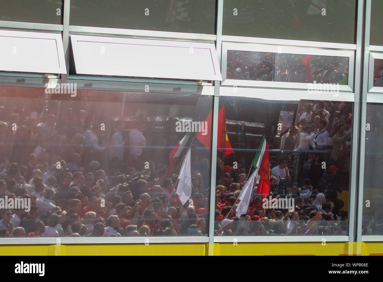 Monza (MB), Italia, 08 Sep 2019, ventilatori durante il Grand Prix di Heineken Italia 2019 - domenica - Podio - Campionato di Formula 1 - Credit: LPS/Alessio De Marco/Alamy Live News Foto Stock