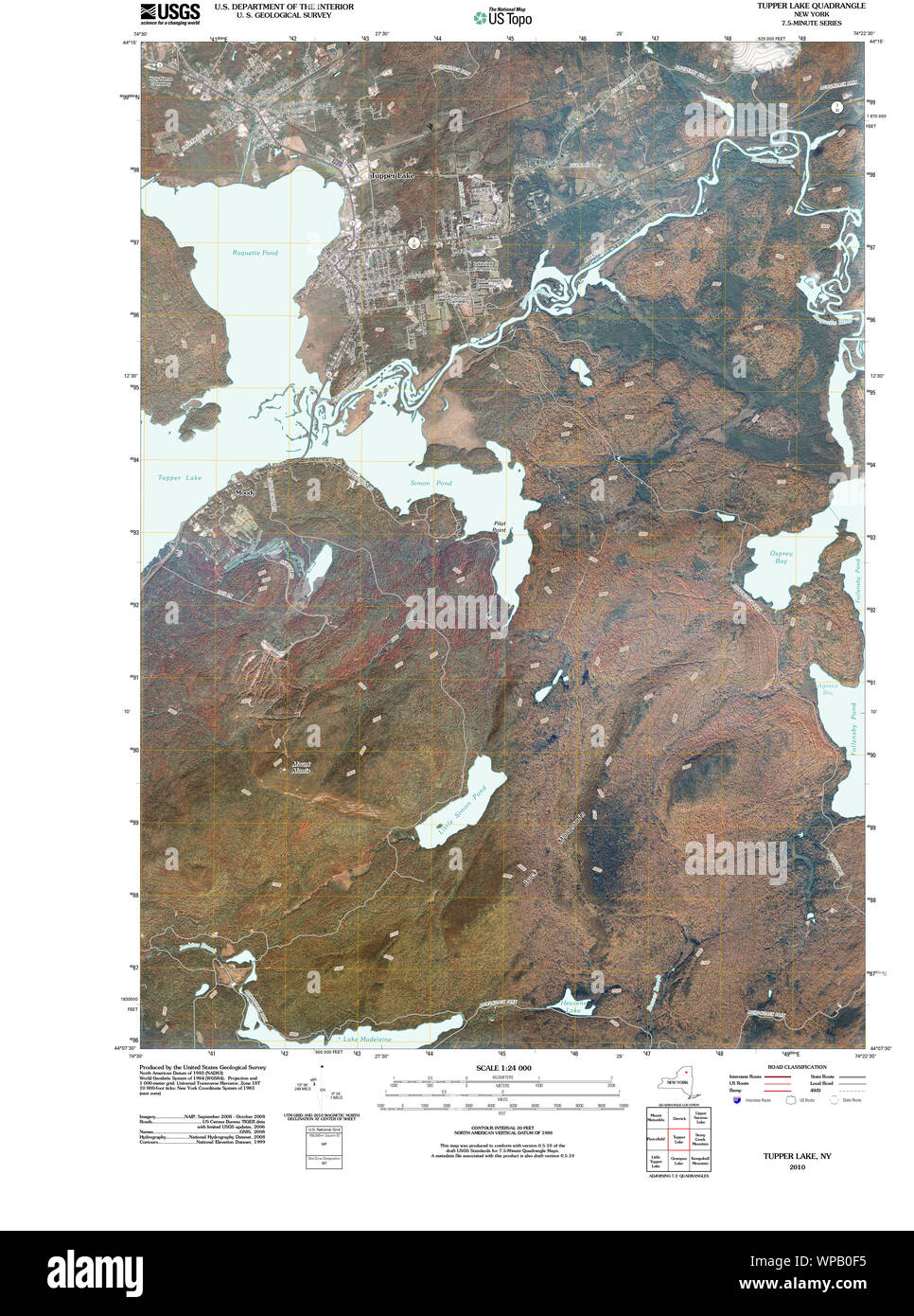 Mappa del lago tupper immagini e fotografie stock ad alta risoluzione