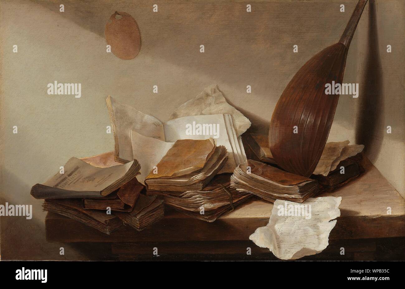 Natura morta con libri, Jan Davidsz de Heem, 1625 - 1630.jpg - WPB35C Foto Stock