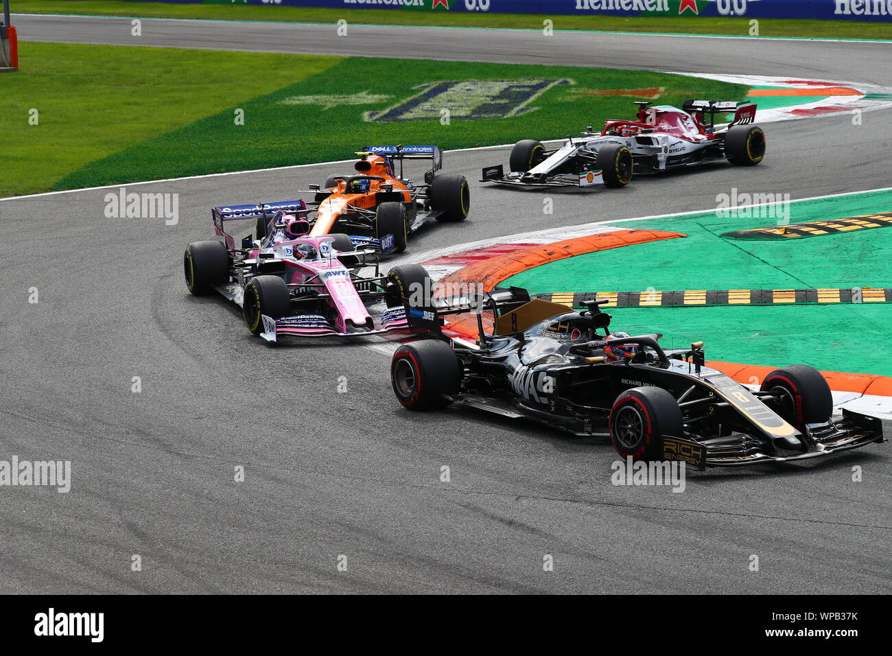 #08 Romain Grosjean, Haas Team di F1. GP Italia Monza 5-8 Settembre 2019 Foto Stock