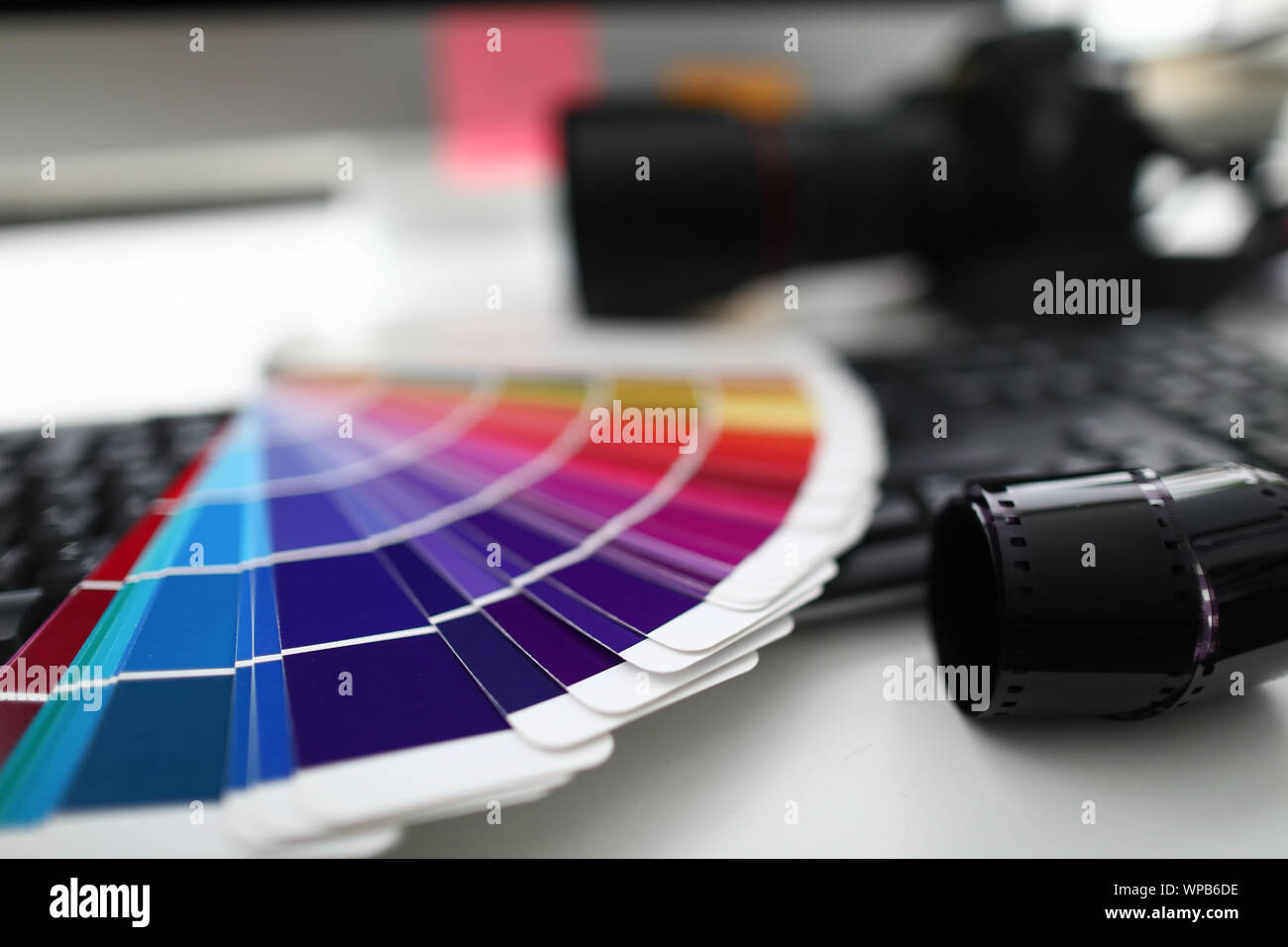 Tavolozza dei colori della fotocamera e la tastiera sono su Foto Stock