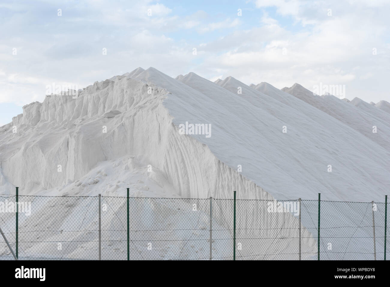 Sale salina all'oceano Foto Stock