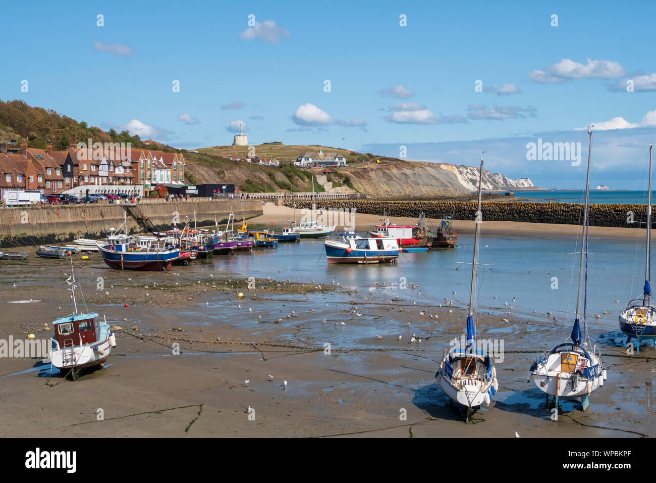 Folkestone Harbour, Kent, Regno Unito Foto Stock