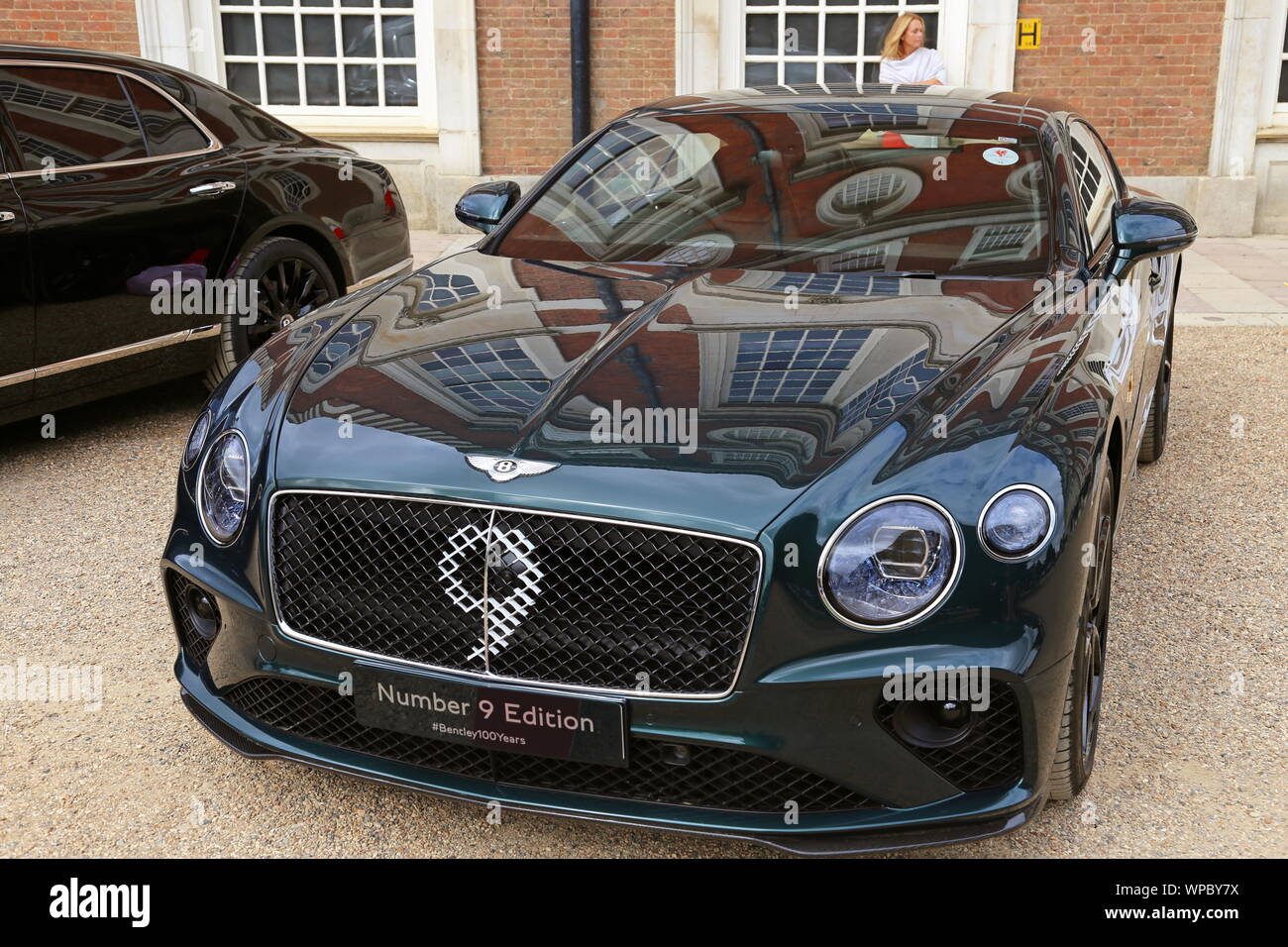 Bentley Continental GT numero 9 Edizione (2019), Classico Futuro, Concours di eleganza 2019, Hampton Court Palace, Surrey, England, Regno Unito, Europa Foto Stock