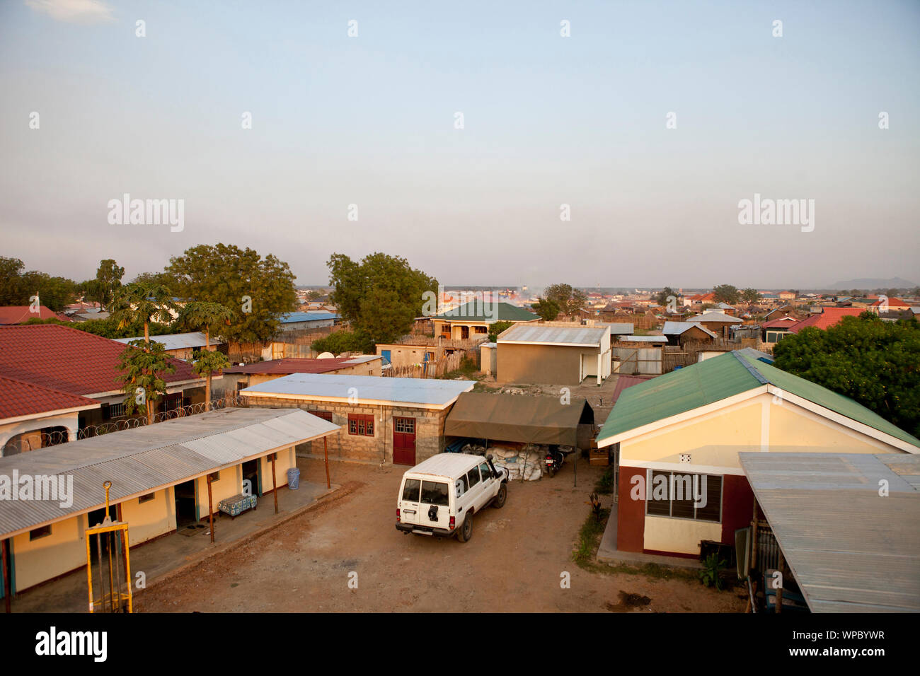Vista sul tetto di Juba, capitale del sud Sudan. Foto Stock
