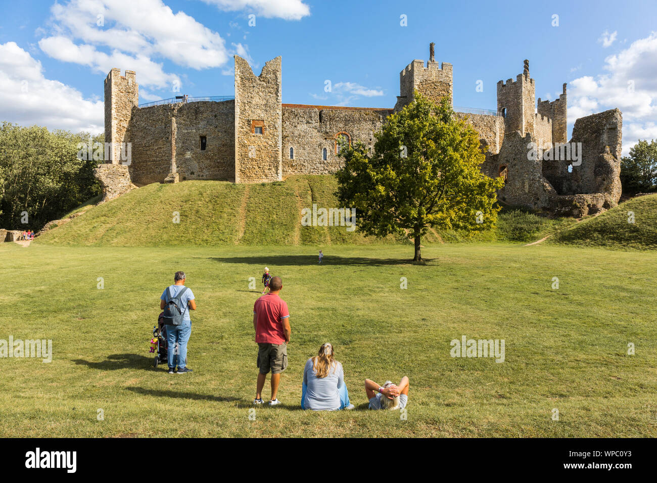 Il castello di Framlingham. Framlingham, Suffolk, Regno Unito. Foto Stock
