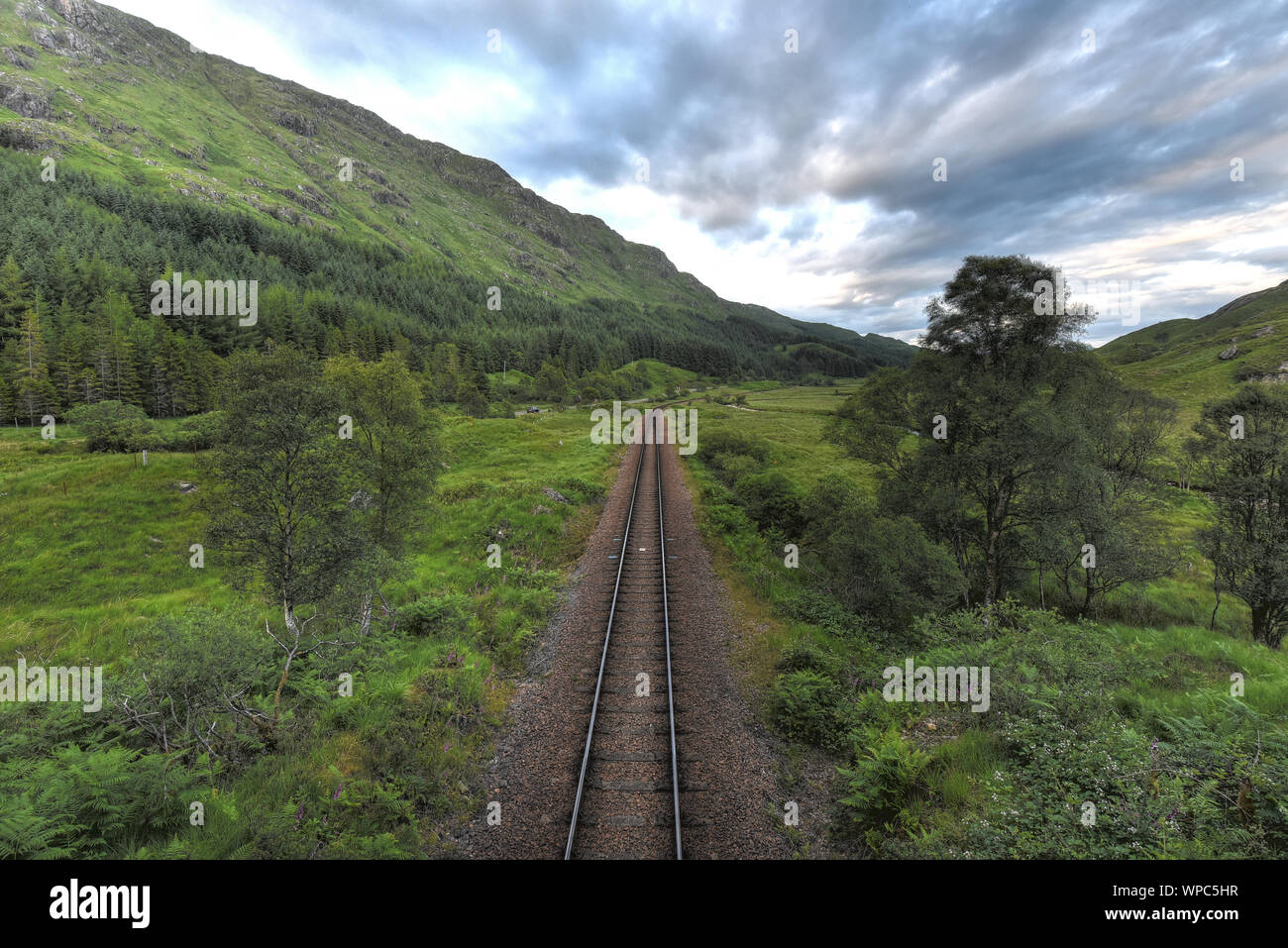 Ferrovia nel nord-ovest della Scozia Foto Stock