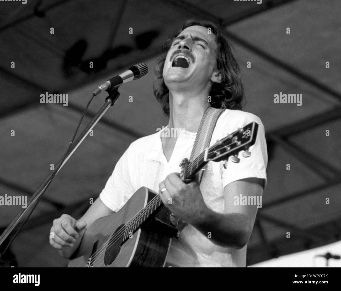 James Taylor a Sheep Meadow a Central Park, 1979 Foto Stock