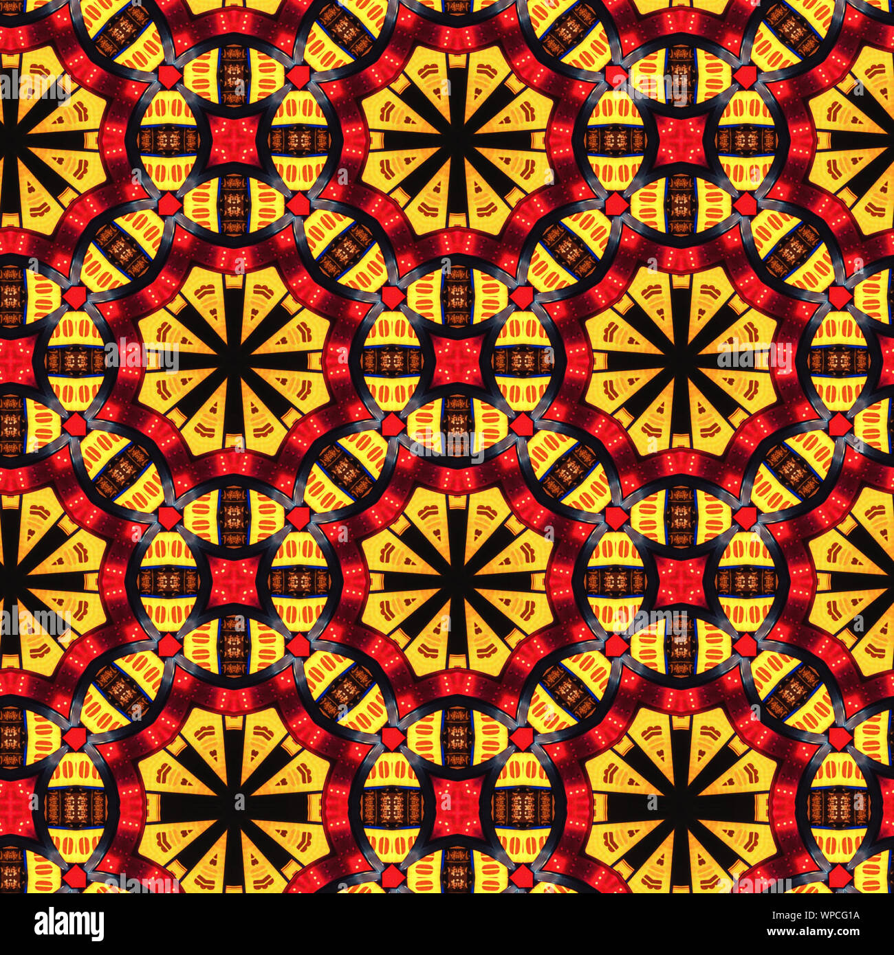 Interessanti forme per creare un bellissimo design simmetrico modello che può essere facilmente rivestito di piastrelle Foto Stock