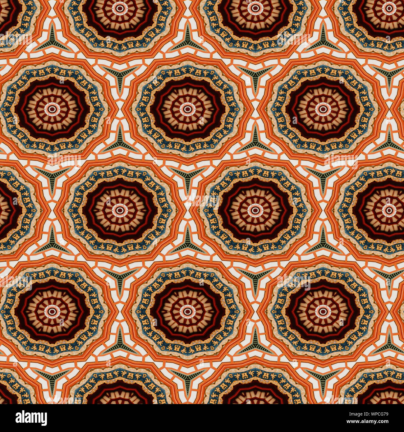 Interessanti forme per creare un bellissimo design simmetrico modello che può essere facilmente rivestito di piastrelle Foto Stock