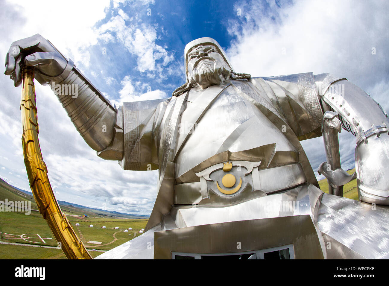 Il mondo la più grande statua di Gengis Khan. Mongolia, data di scatto 20 agosto 2019 Foto Stock