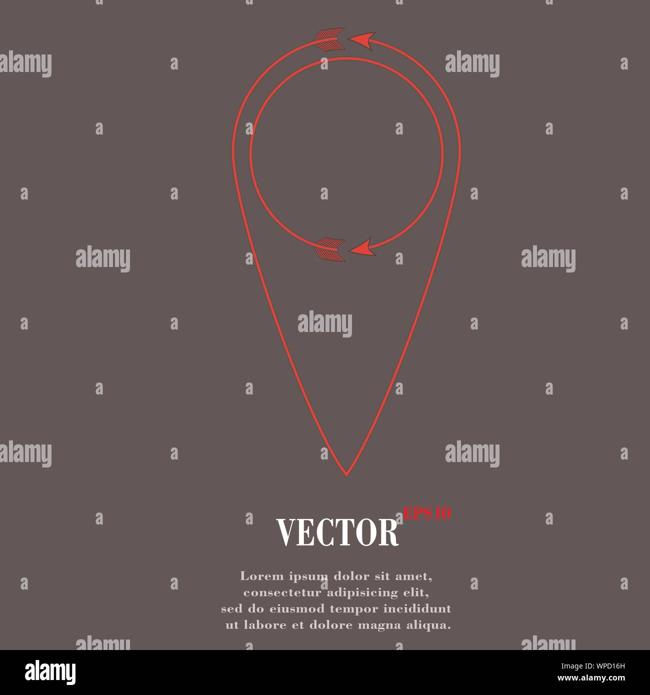 Mappa puntatori. Appartamento moderno pulsante web e lo spazio per il testo Illustrazione Vettoriale