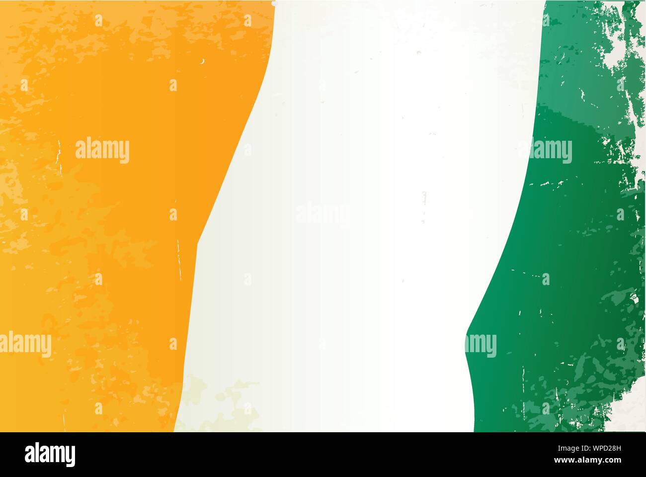 Bandiera della Costa d'Avorio Grunge Illustrazione Vettoriale