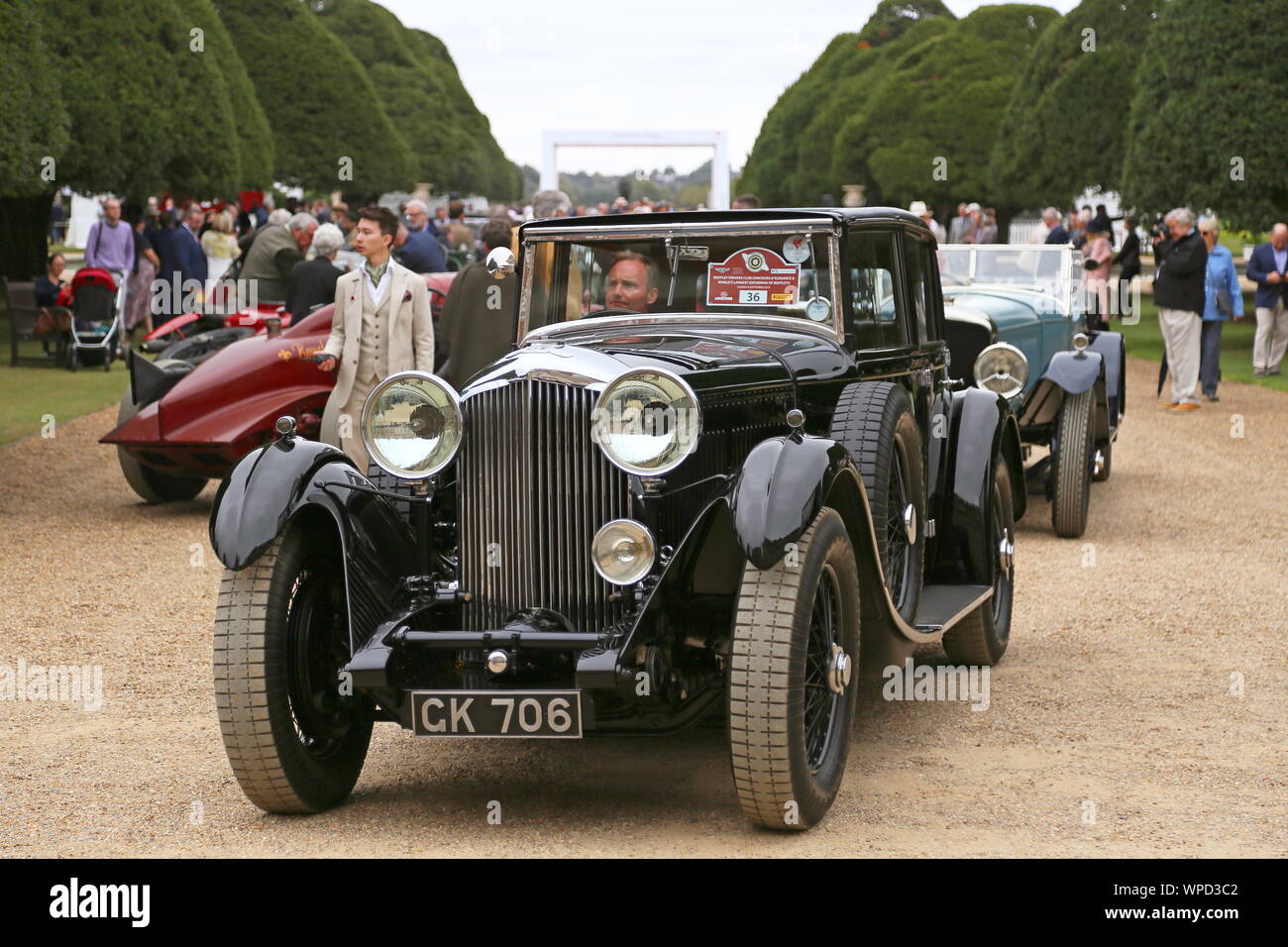 Bentley 8 litro (1930), il Concours di eleganza 2019, Hampton Court Palace, East Molesey Surrey, Inghilterra, Gran Bretagna, Regno Unito, Europa Foto Stock