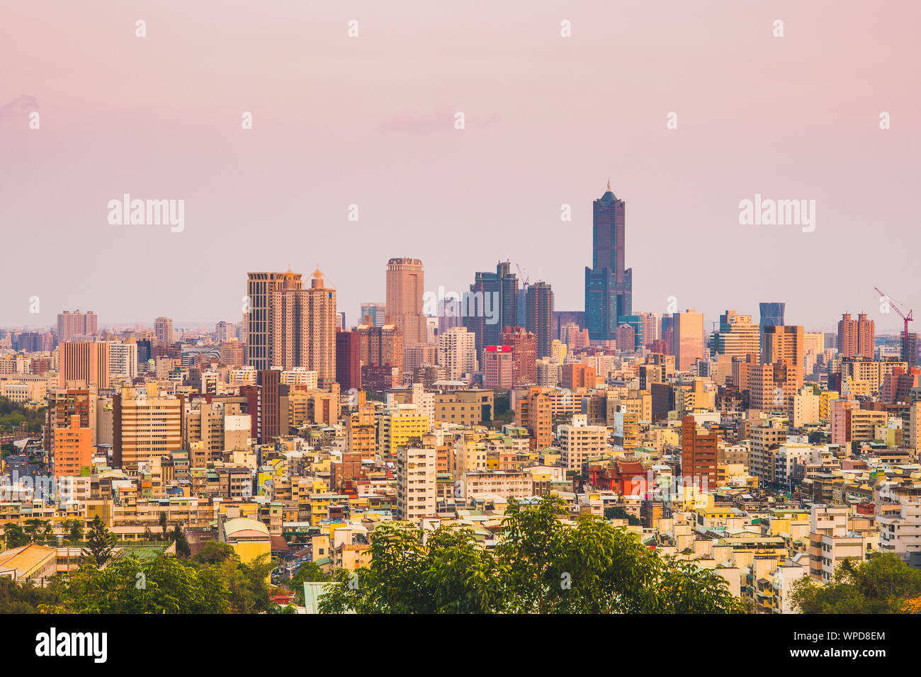 Vista aerea della città di Kaohsiung in Taiwan Foto Stock