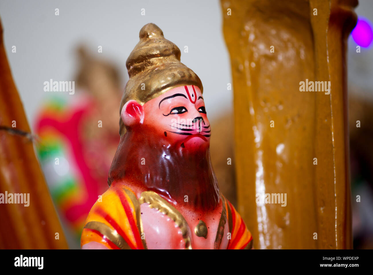 Signore narasimha swamy, Il leone di fronte a Dio Foto Stock