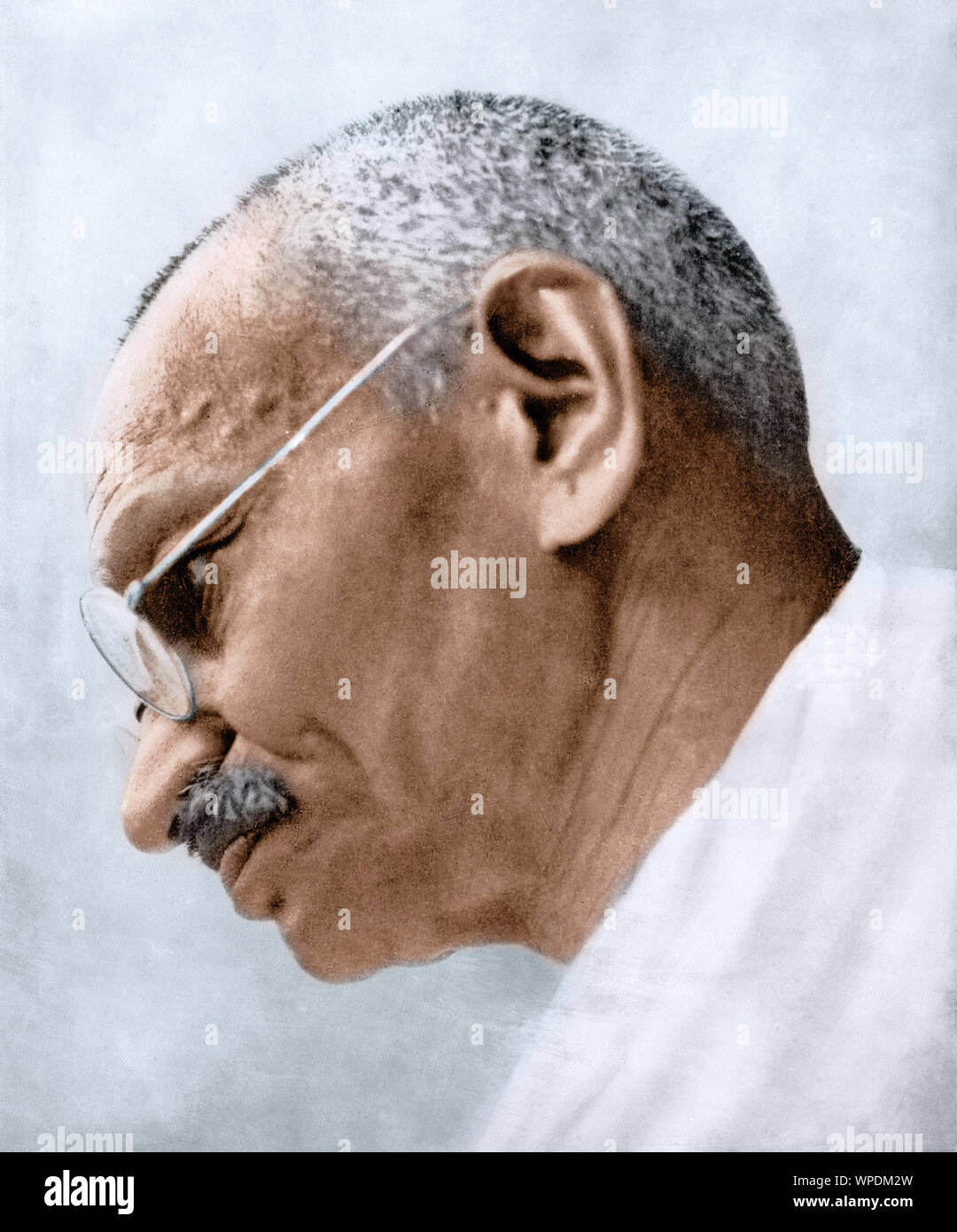 Vecchia foto d'epoca del Mahatma Gandhi, India, Asia, 1945 Foto Stock
