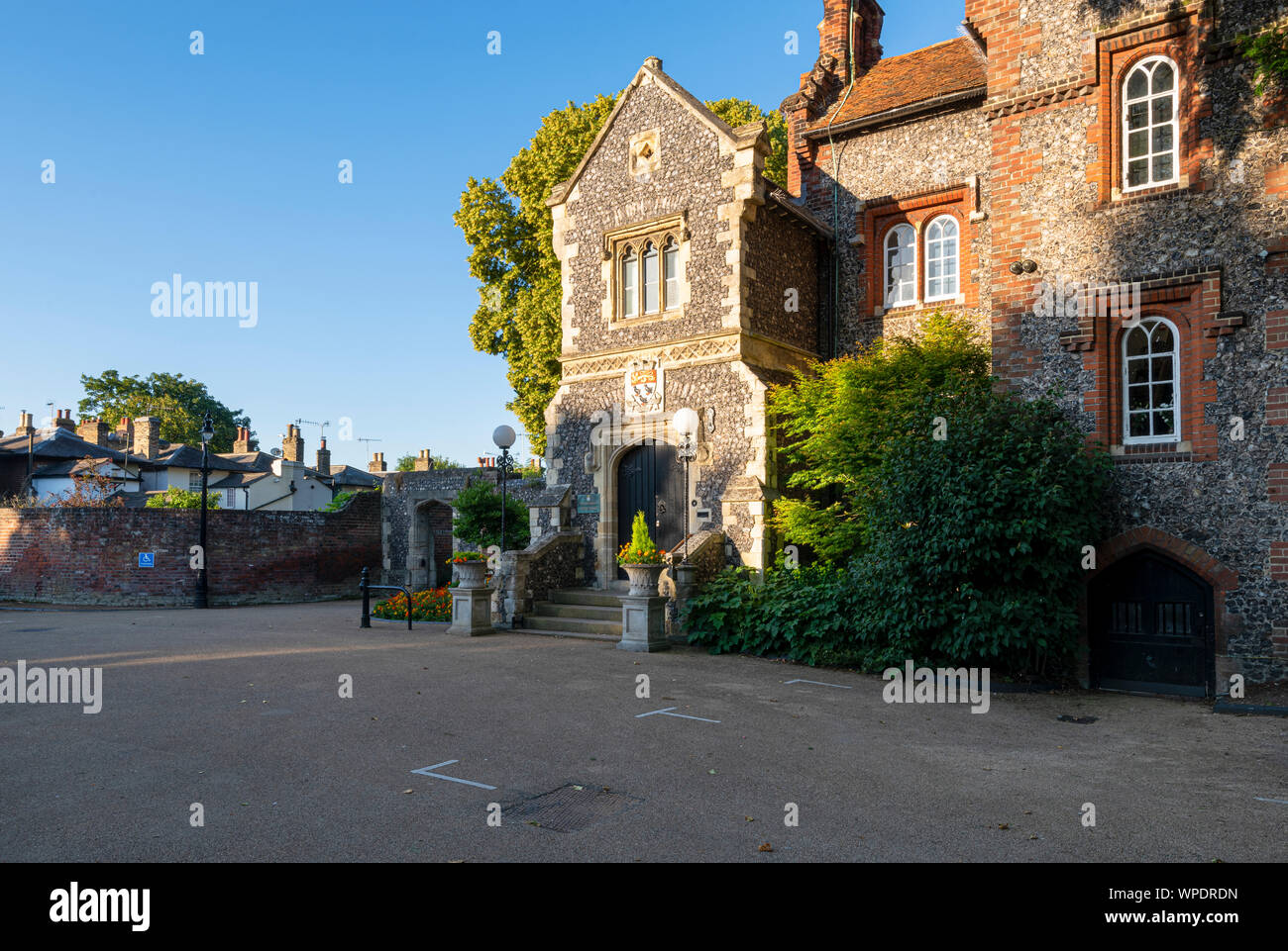 La Casa a Torre Westgate giardini; un grazioso parco pubblico in Canterbury Kent. Foto Stock