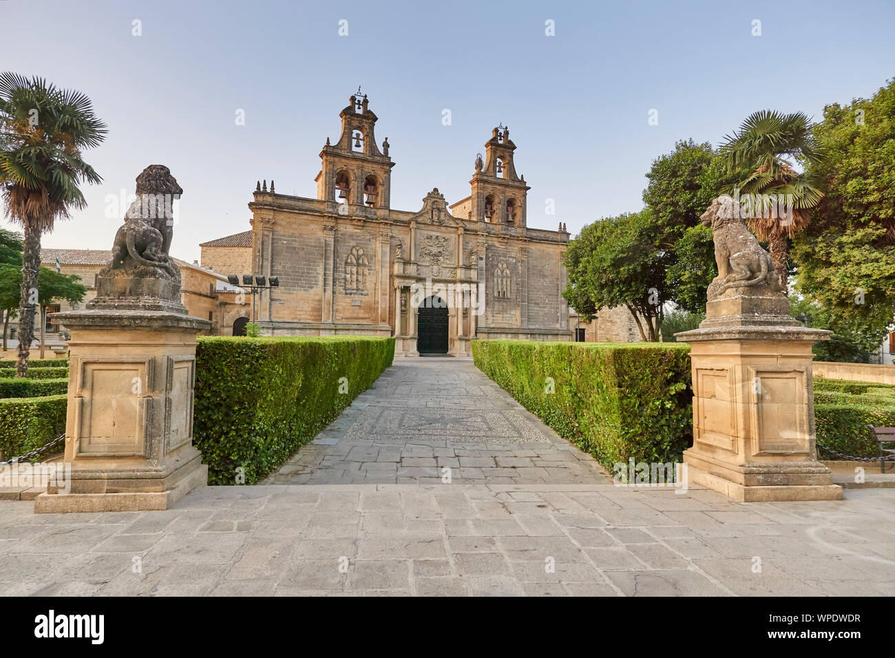 Basilica di Santa Maria de los Reales Alcazares, in stile gotico. A Ubeda, Jaen Foto Stock