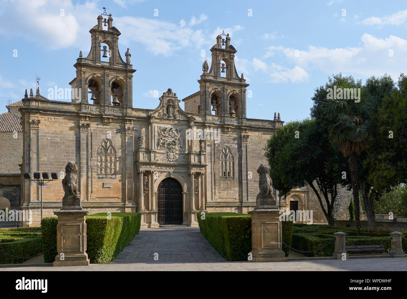 Basilica di Santa Maria de los Reales Alcazares, in stile gotico. A Ubeda, Jaen Foto Stock