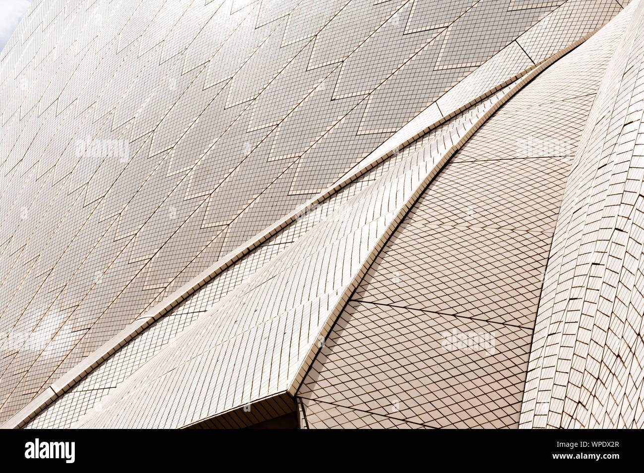 Sydney Opera House vela astratta piastrella particolare e modelli. Foto Stock