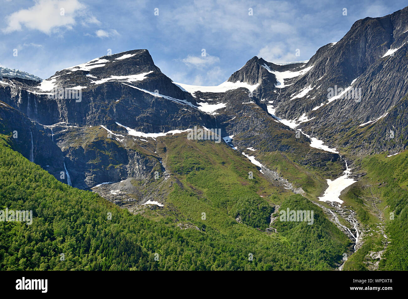 Montagne norvegesi Foto Stock