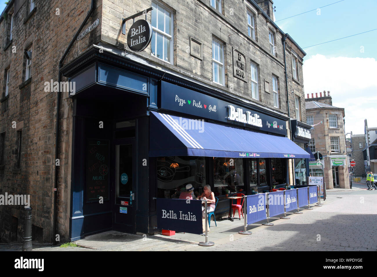 Un ramo della catena ristorante Bella Italia in Church Street, Lancaster Foto Stock