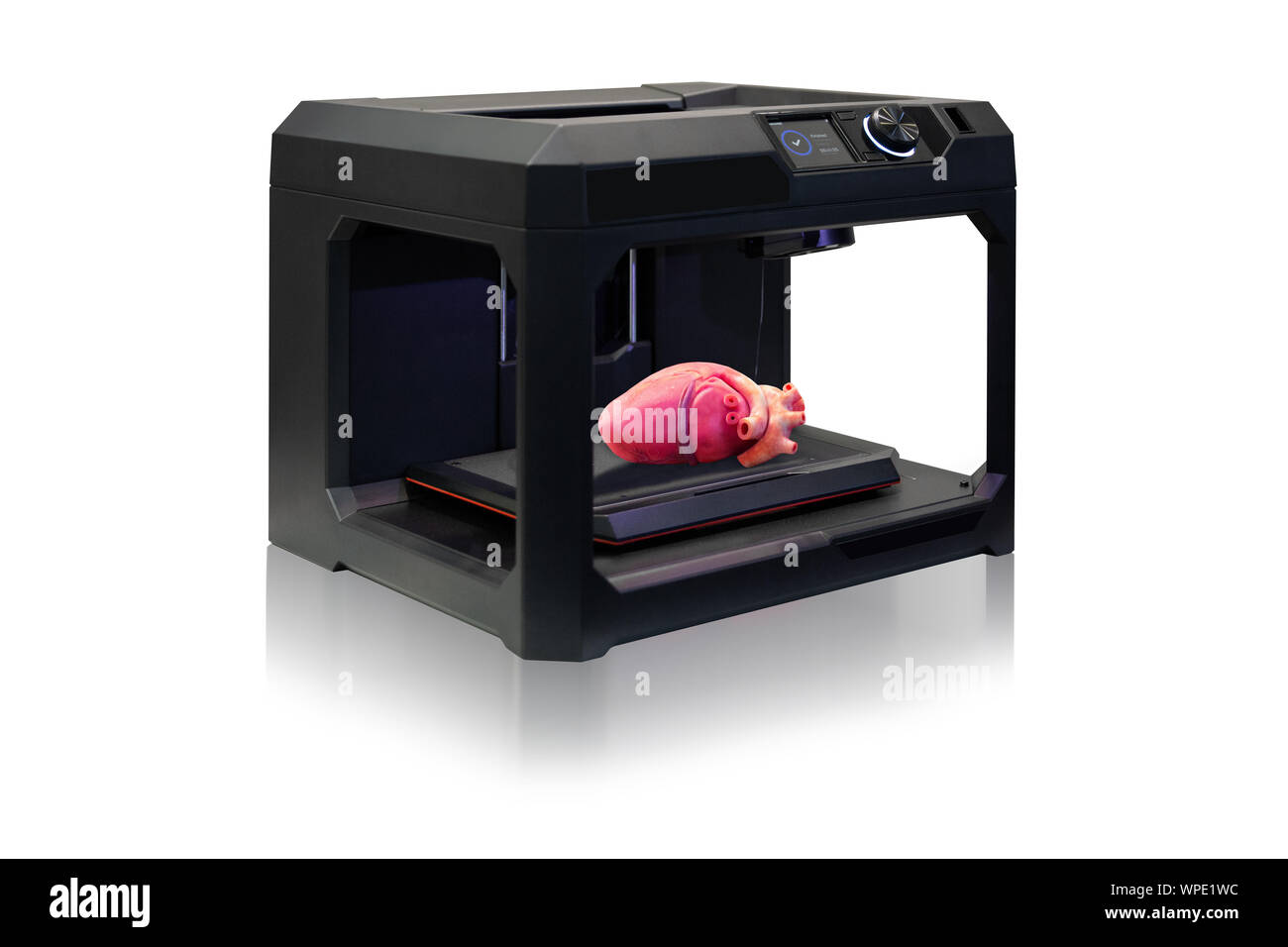 Stampante 3d con stampato un cuore umano Foto Stock