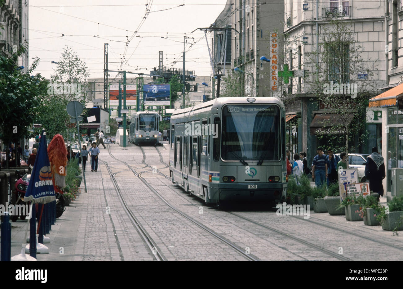 Parigi St-Denis, linea di tram T1 Foto Stock