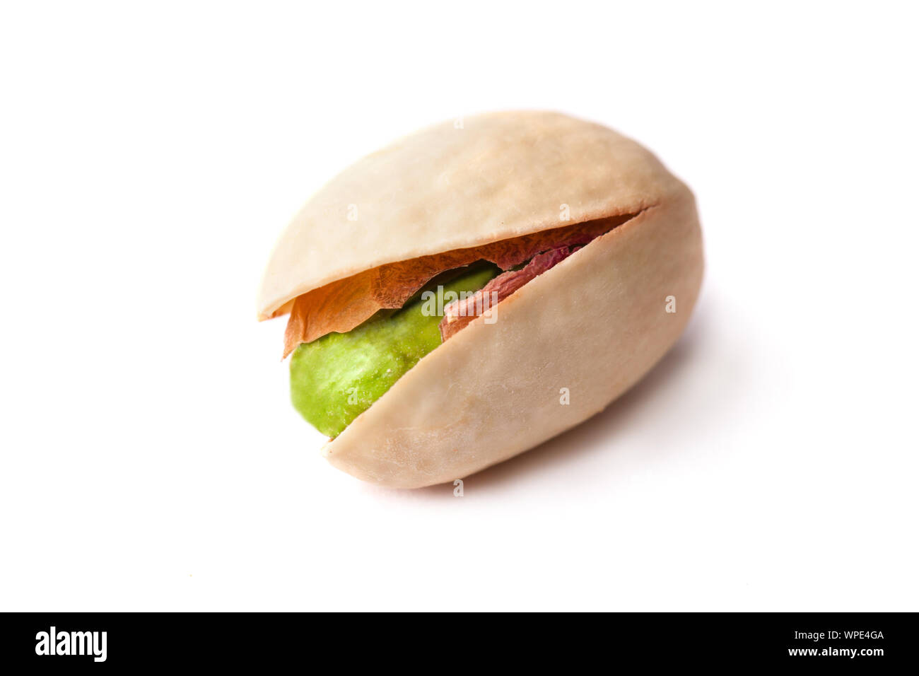 Pistacchio isolati su sfondo bianco Foto Stock