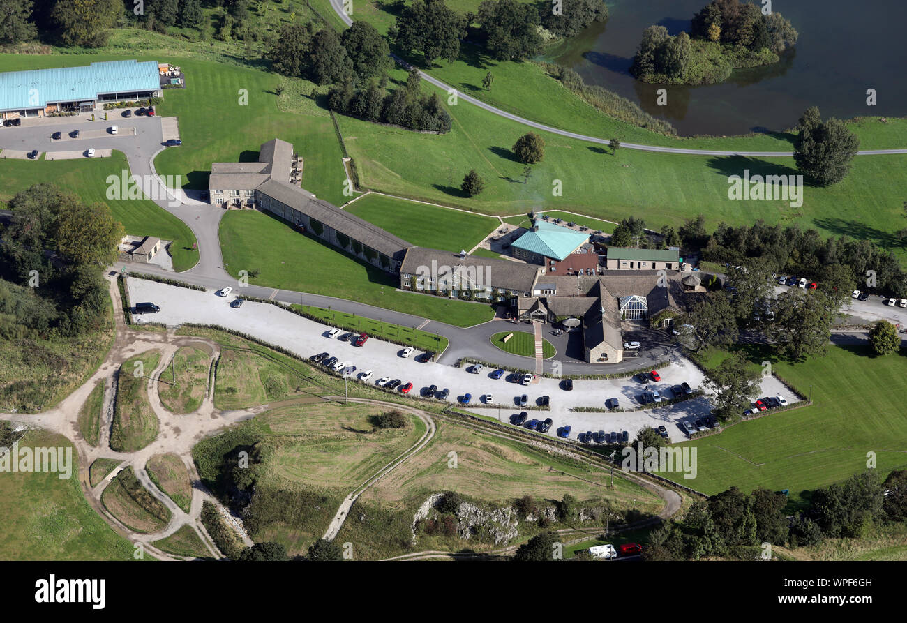 Vista aerea del Coniston Hotel nelle vicinanze Skipton, North Yorkshire, Regno Unito Foto Stock