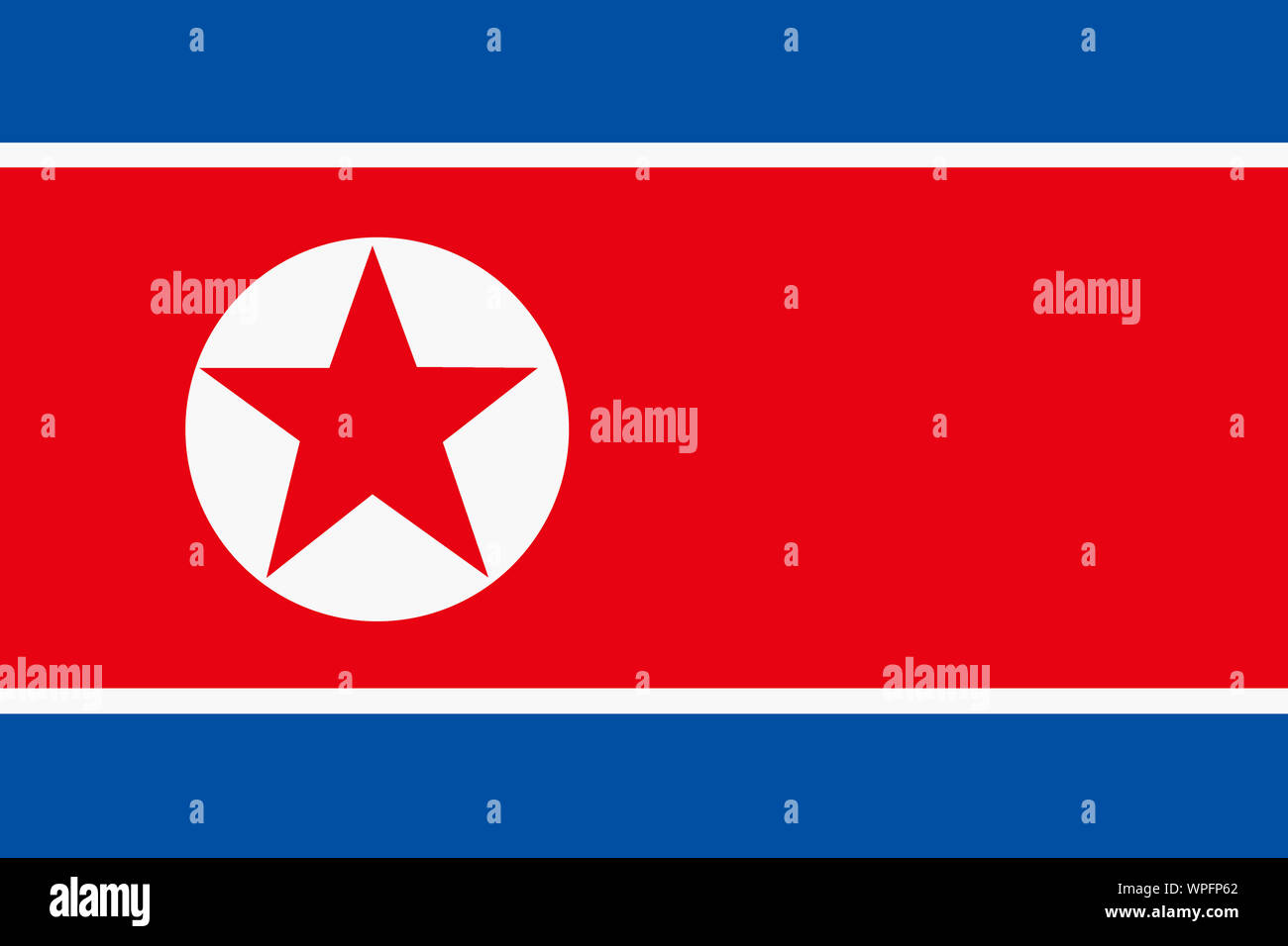 Una repubblica democratica popolare della Corea del Nord di sfondo di bandiera illustrazione file di grandi dimensioni Foto Stock