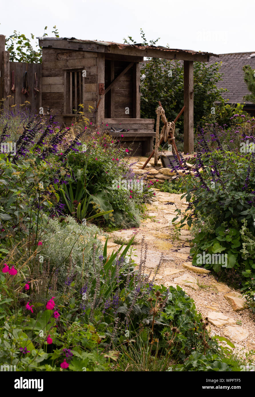 Donkey Sanctuary Giardino Numero di sidmouth 3883] Foto Stock