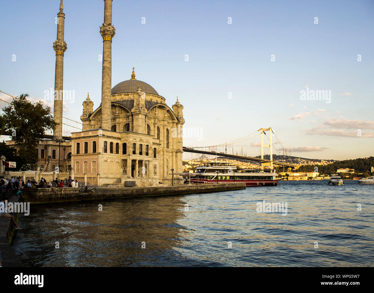 İstanbul, Moschea Ortakoy Foto Stock