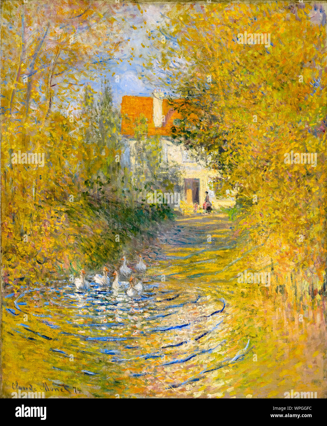 Claude Monet, pittura, oche, 1874 Foto Stock