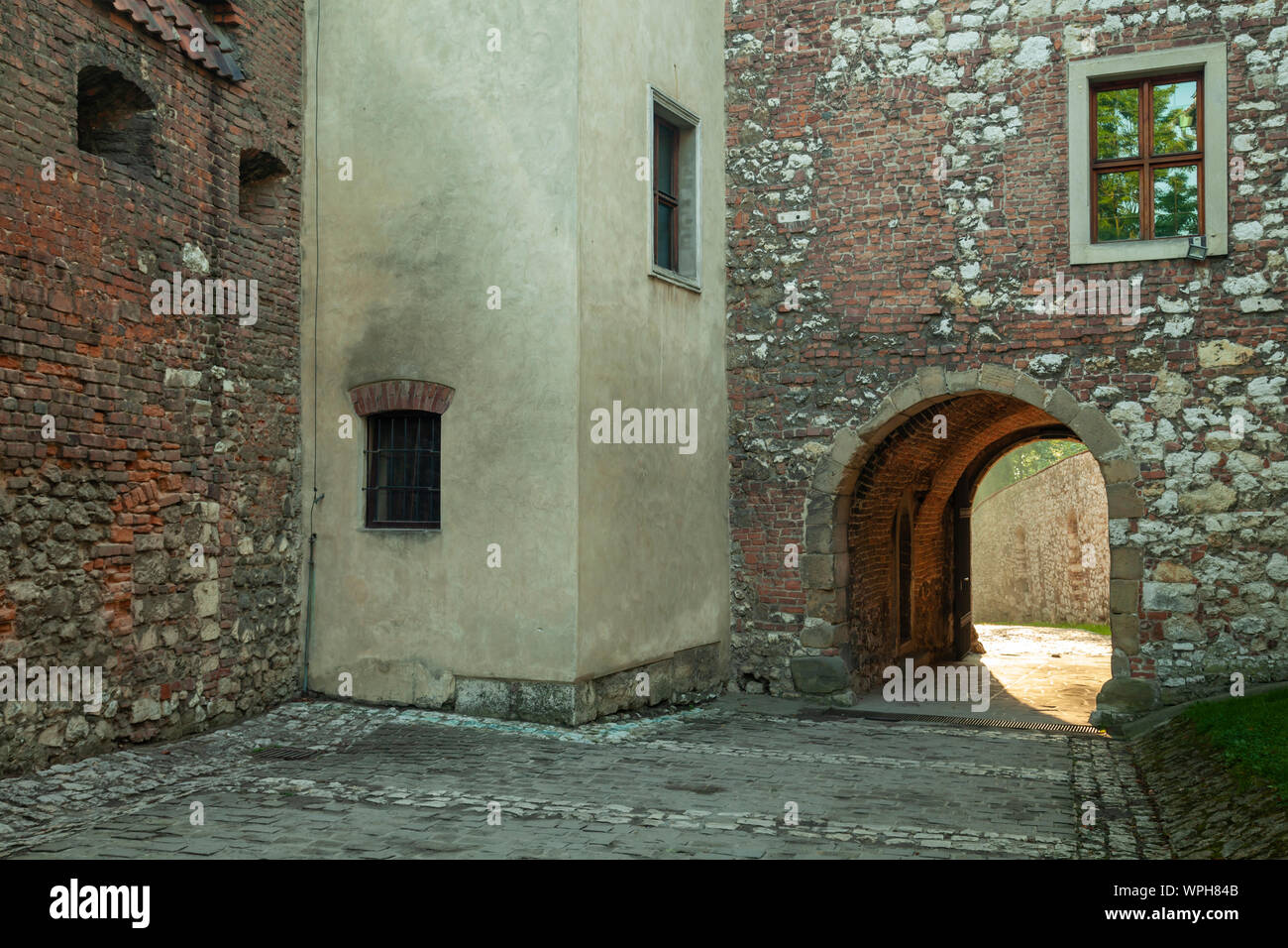 Mattinata estiva all Abbazia di Tyniec vicino a Cracovia in Polonia. Foto Stock