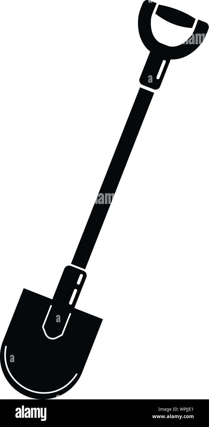 Giardino icona pala, stile semplice Illustrazione Vettoriale