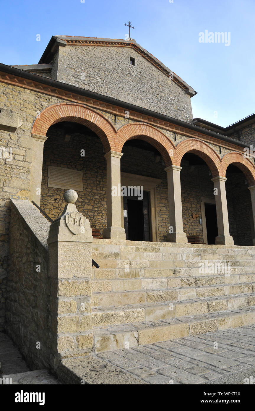 Chieza de San Quirino e il Convento dei Cappuccini, la Chiesa e il Convento di San Quirino, San Marino, Europa Foto Stock