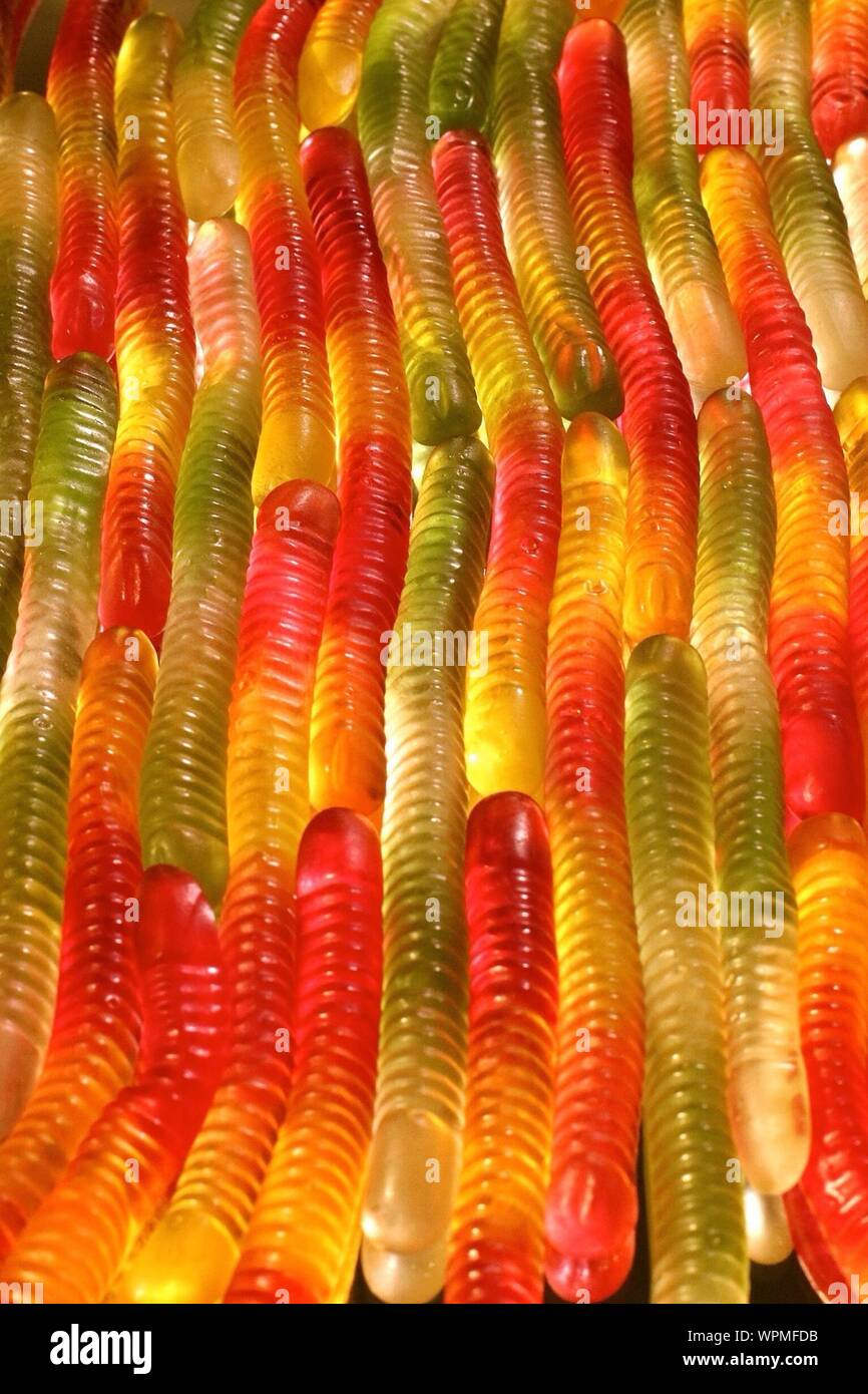 Worm colorati gelatine Foto Stock
