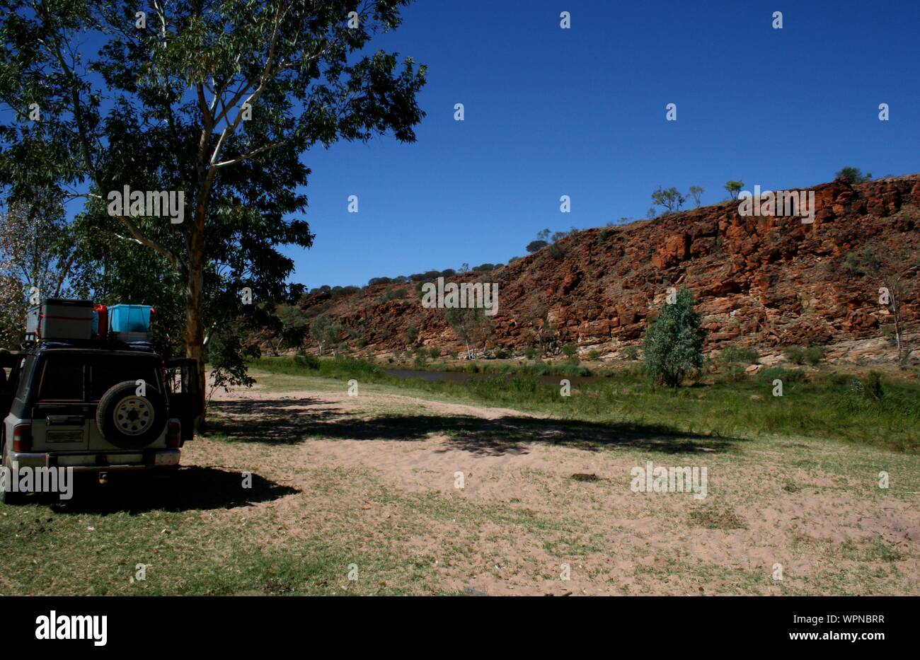 Drive Through Finke Gorge National Park, Alice Springs, Territorio del Nord, l'Australia Foto Stock