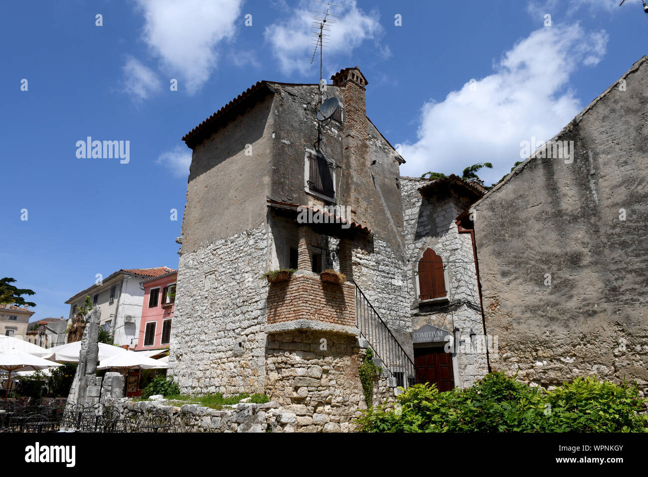 Porec, in Croazia, vecchia casa Foto Stock